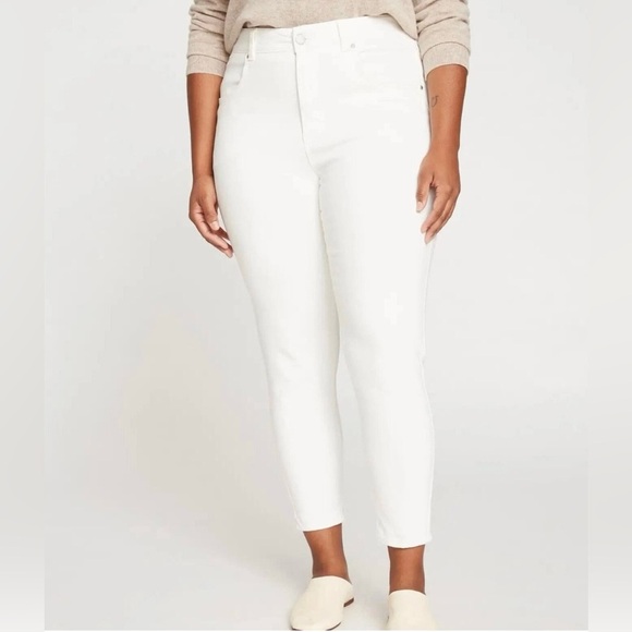 Universal Standard White Jeans Seine High Rise Skinny Jeans Sz 20 NWT Plus - Picture 1 of 9